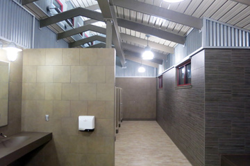 Interior view in one of the restrooms